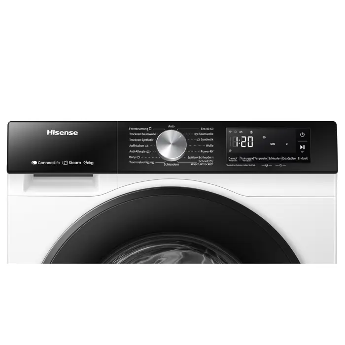 Hisense washer dryer WD3S904 9/6kg A/D wh3BW3