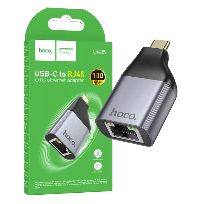 hoco. Adapter USB type C na LAN - UA35