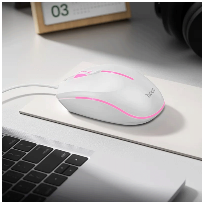 hoco. Miš optički, gaming, 2400 dpi, USB - GM37 Wonderful White
