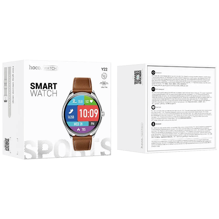 hoco. Pametni sat, 1.43" AMOLED, Bluetooth, IP67 - Y22 Silver