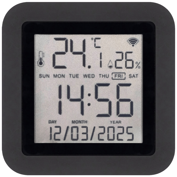 home Daljinski upravljač, mjerač temperature i vlage, sat, LCD - HSTHR
