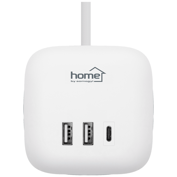 home Produžni kabl, 3 utičnice, 2 x USB A, 1 x USB C, 1.5 met. - CUBE2