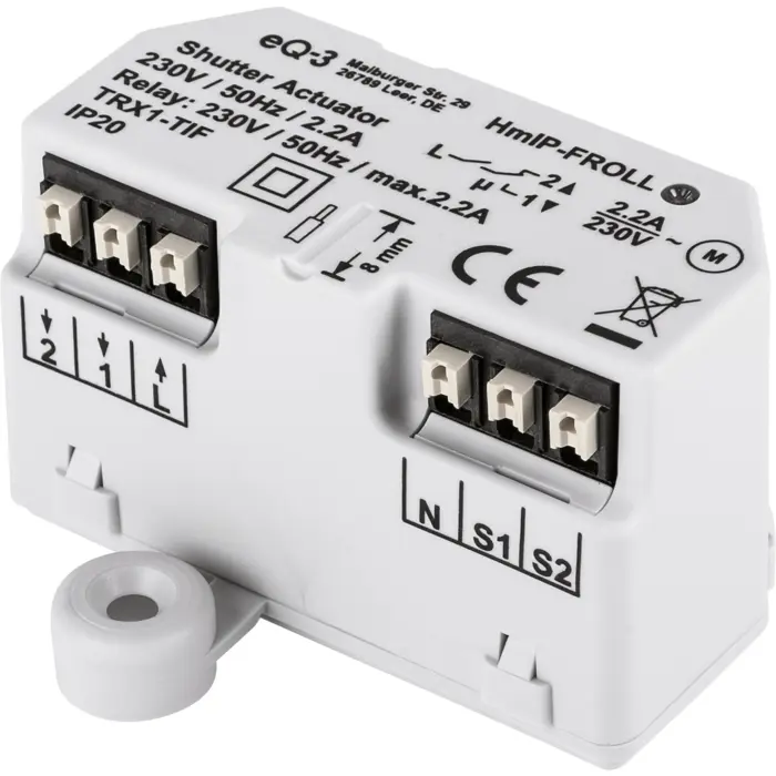 Homematic IP roller shutter actuator concealed, switch