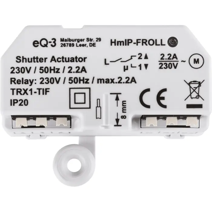 Homematic IP roller shutter actuator concealed, switch
