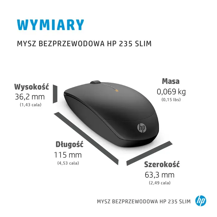 HP 235 Slim Wireless Mouse