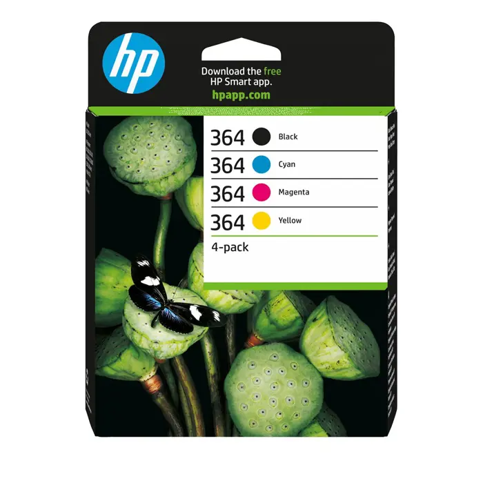 HP 364 4-pack Black/Cyan/Magenta/Yellow Original Ink Cartridges