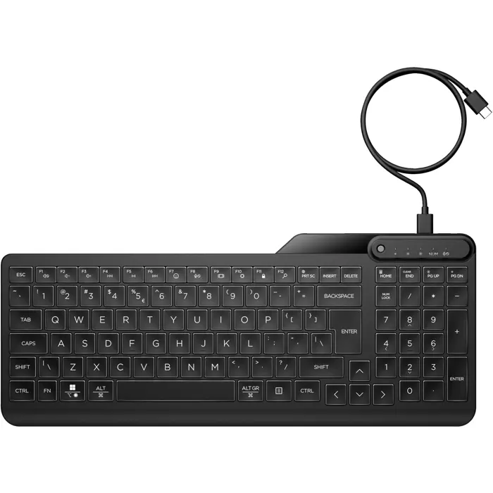 HP 400 Backlit Wired Keyboard