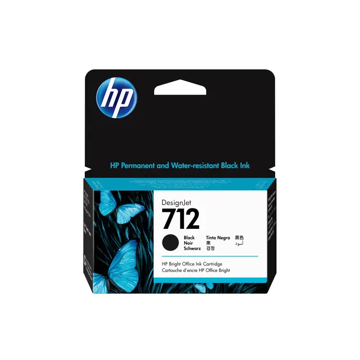 HP 712 38-ml Black DesignJet Ink Cartridge