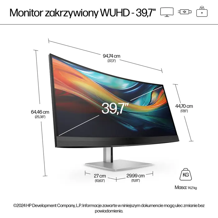 HP 740pm S7Pro LED WUHD 5120x2160@60Hz DP/HDMI/USB/USB-C/TB