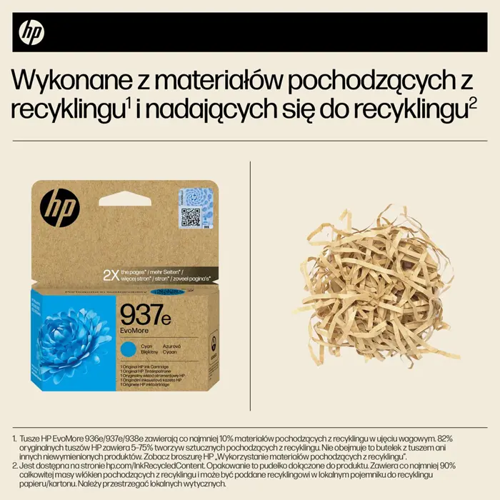 HP 937e Cyan Tintenpatrone EvoMore