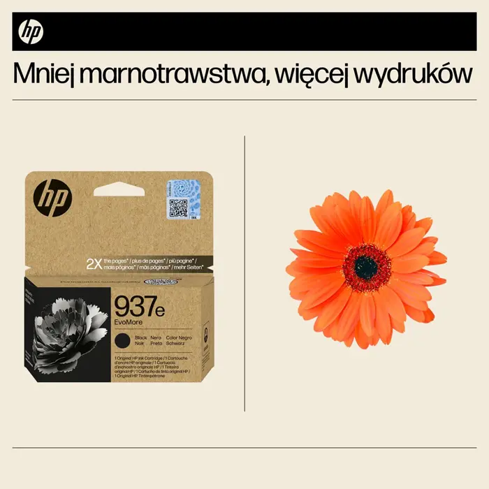 HP 937e EvoMore Black Original Ink Cartridge