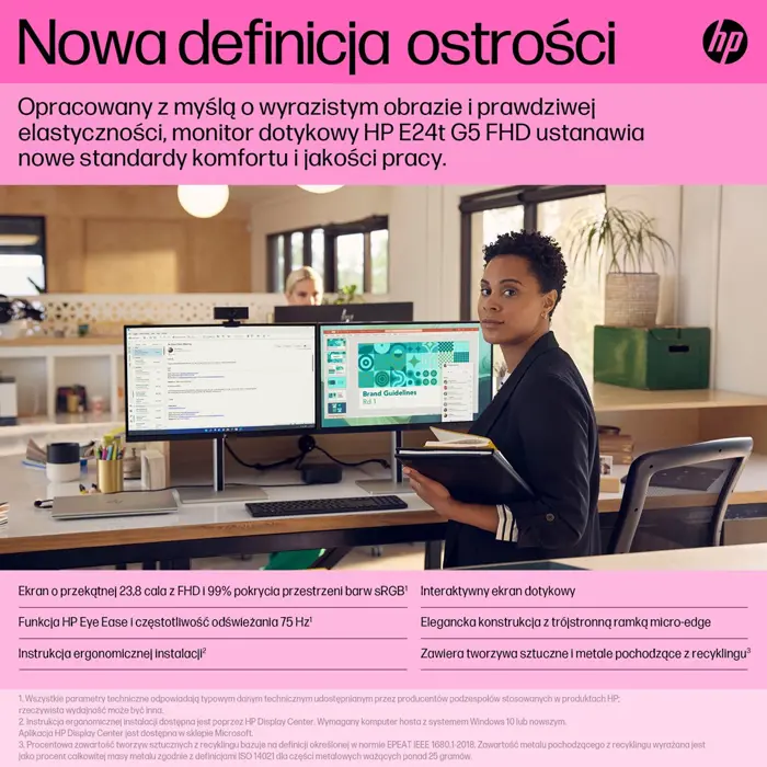 HP E24t G5 IPS FHD 1920x1080 DP/HDMI 300cd