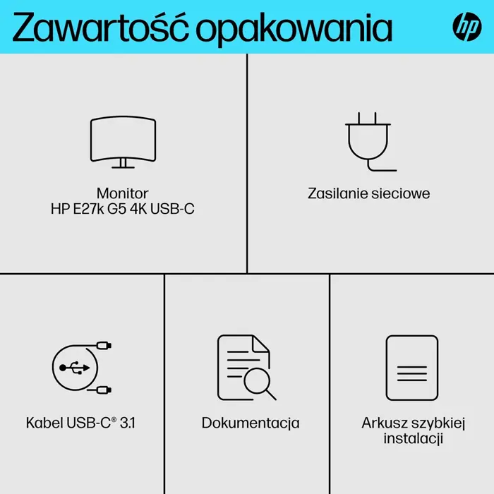 HP E27k G5 skarm - LED baglys - 27" -
