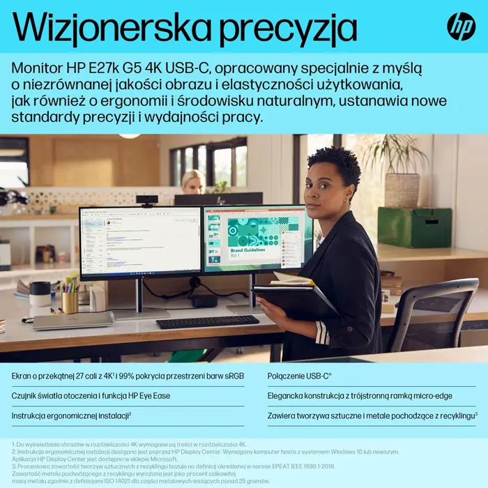 HP E27k G5 skarm - LED baglys - 27" -