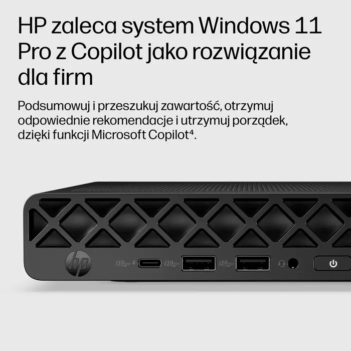 HP EliteDesk 8 Mini G2i Desktop Next Gen AI PC Copilot+ PC Intel Core Ultra 7 356H 16 GB DDR5-SDRAM 512 GB SSD Windows 11 Pro Mini PC