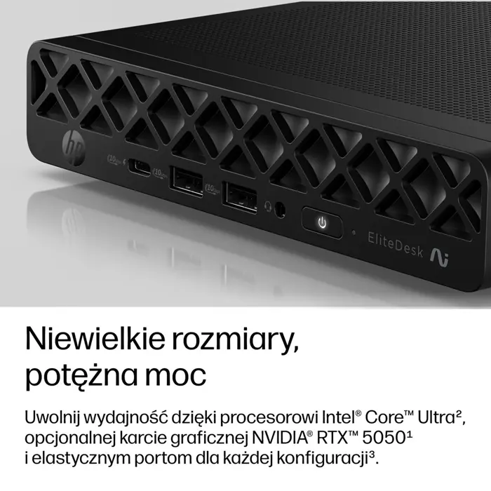 HP EliteDesk 8 Mini G2i Desktop Next Gen AI PC Copilot+ PC Intel Core Ultra 7 356H 16 GB DDR5-SDRAM 512 GB SSD Windows 11 Pro Mini PC