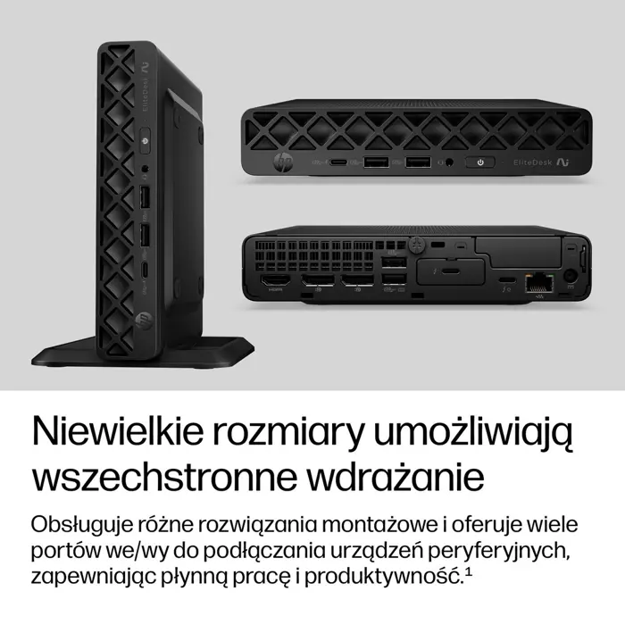 HP EliteDesk 8 Mini G2i Desktop Next Gen AI PC Copilot+ PC Intel Core Ultra 5 322 16 GB DDR5-SDRAM 512 GB SSD Windows 11 Pro Mini PC
