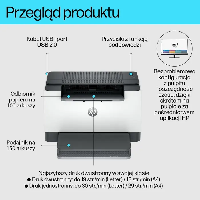HP LaserJet M209d Printer