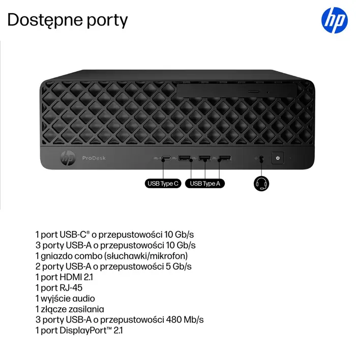 HP ProDesk 4 SFF G1i AI PC Intel Core Ultra 5 225 16 GB DDR5-SDRAM 512 GB SSD Windows 11 Pro Black