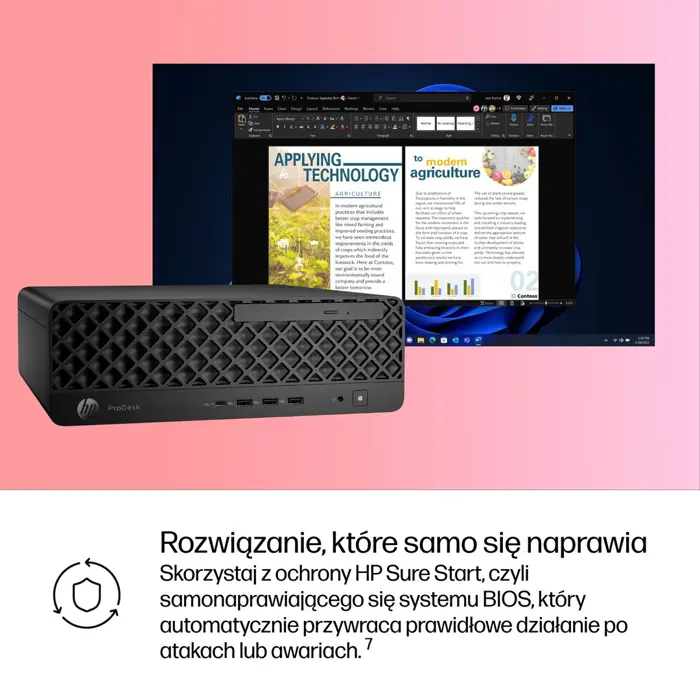 HP ProDesk 4 SFF G1i AI PC Intel Core Ultra 5 225 16 GB DDR5-SDRAM 512 GB SSD Windows 11 Pro Black