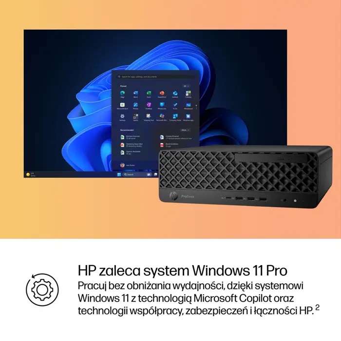 HP ProDesk 4 SFF G1i AI PC Intel Core Ultra 5 225 16 GB DDR5-SDRAM 512 GB SSD Windows 11 Pro Black