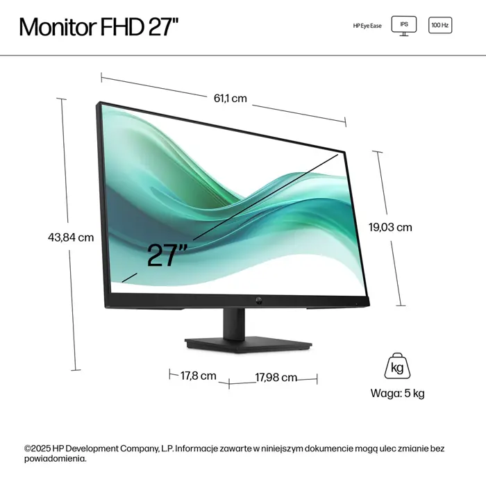 HP Series 3 Pro 27 inch FHD Monitor - 327pf