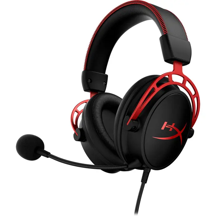 HyperX Cloud Alpha - Wired Gaming Headset (Black-Red), 13-27000 Hz, 298g, Red