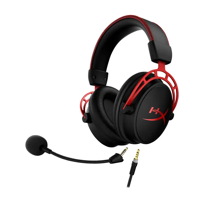 HyperX Cloud Alpha - Wired Gaming Headset (Black-Red), 13-27000 Hz, 298g, Red