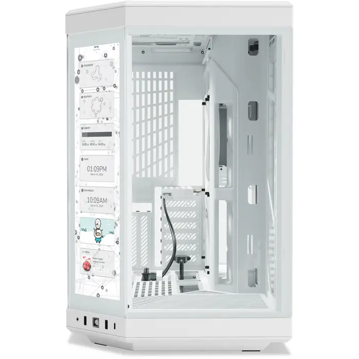 HYTE Y70 Touch Infinite , Tower case (white, Tempered Glass x 2)