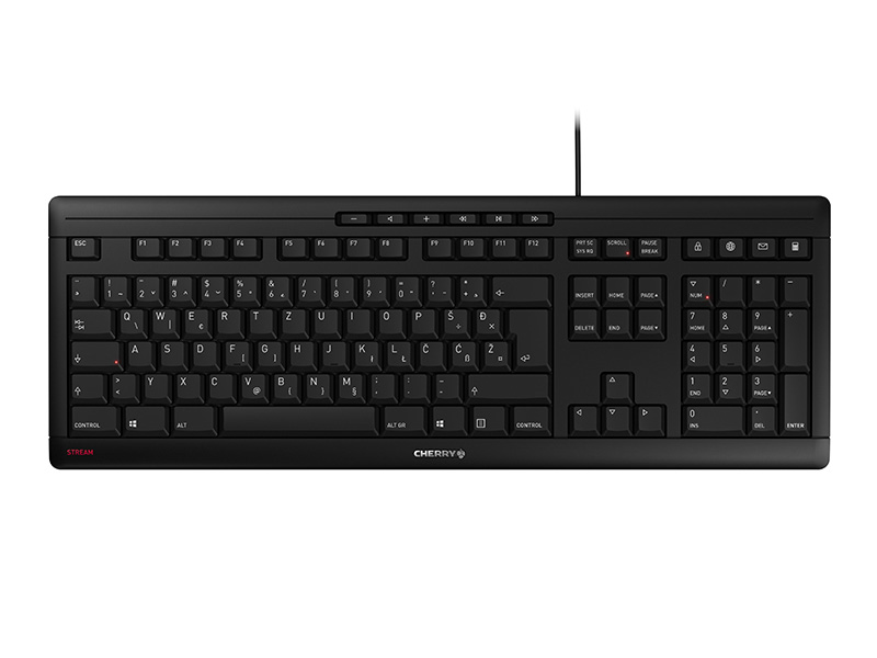 Tipkovnica Cherry STREAM, črna, USB, SLO - JK-8500SL-2