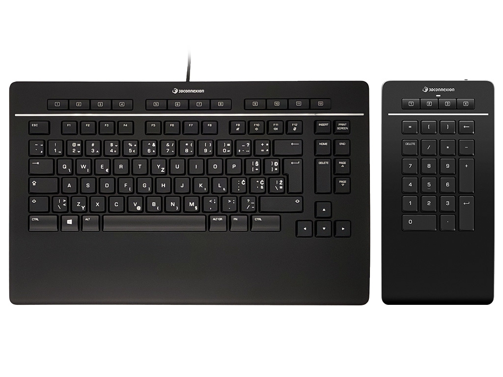 Tipkovnica 3Dconnexion Keyboard Pro with Numpad, USB, SLO g. - 3DX-700092