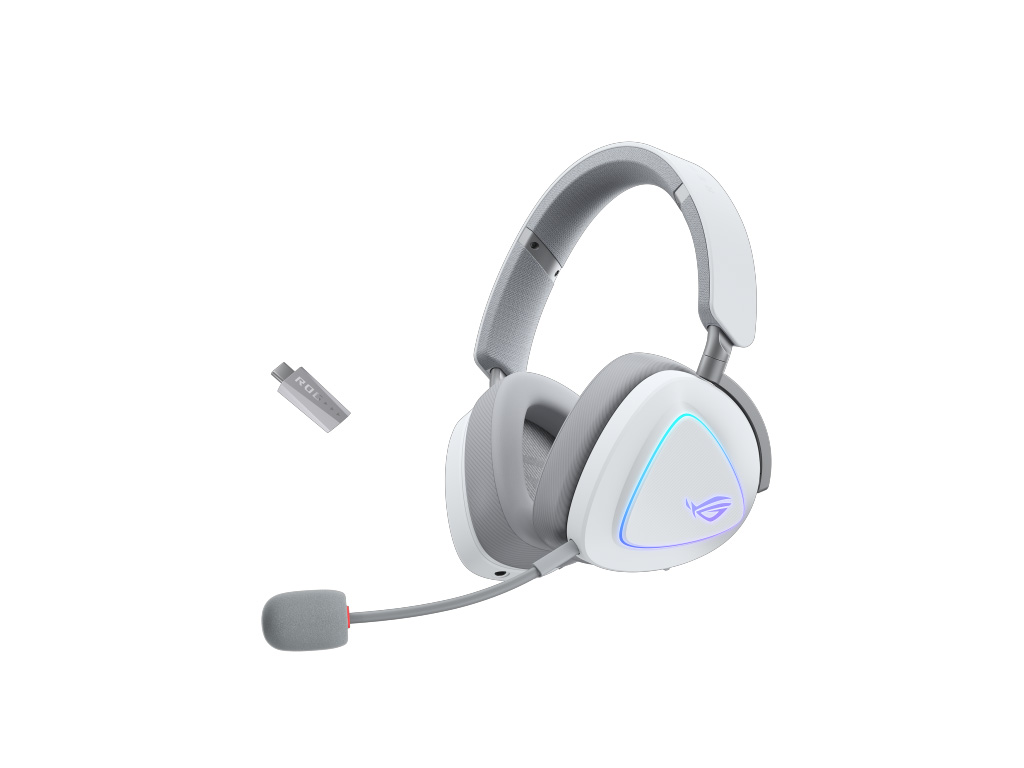 Slušalice ASUS ROG Delta II, Wireless, Bluetooth, bele - 90YH03W0-BHUA10