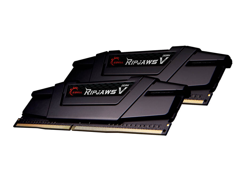 RAM DDR4 32GB Kit (2x 16GB) PC4-28800 3600MT/s, CL18, 1.35V, G.SKILL Ripjaws V, black- F4-3600C18D-32GVK