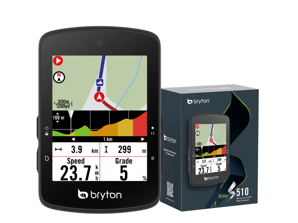 Kolesarski računalnik Bryton Rider S510 E, USB-C - 624040100000