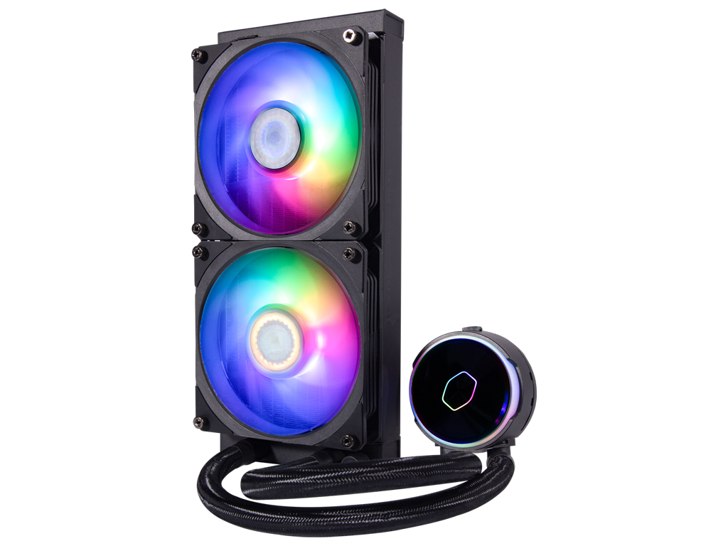 Vodeno hlađenje AIO Liquid Cooler Cooler Master MasterLiquid PL240 Flux, 240mm, ARGB, black- MLY-D24M-A23PZ-R1