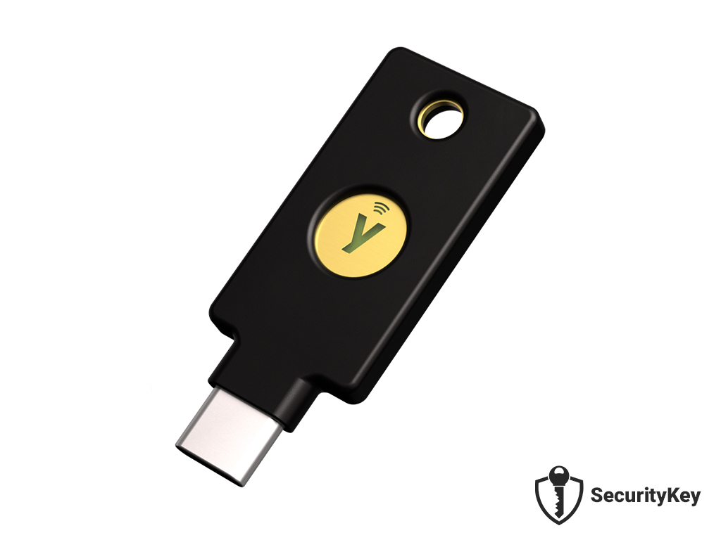 Varnostni ključ Yubico Security Key C NFC, FIDO2 U2F, USB-C, black- 5060408465301