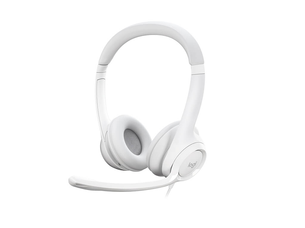 Slušalice Logitech H390, bele, USB - 981-001286