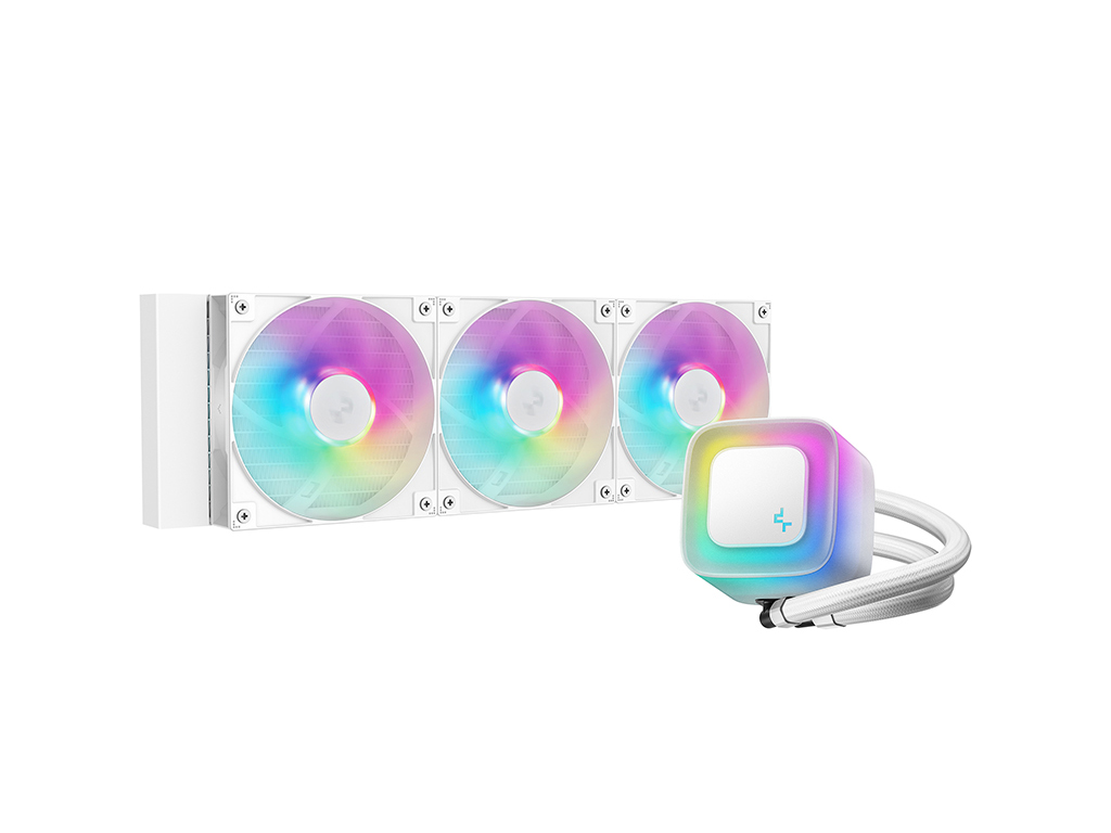 Vodeno hlađenje AIO Liquid Cooler DeepCool LE360 WH V2, 360mm, ARGB, bel - R-LE360-WHAMMN-G-2