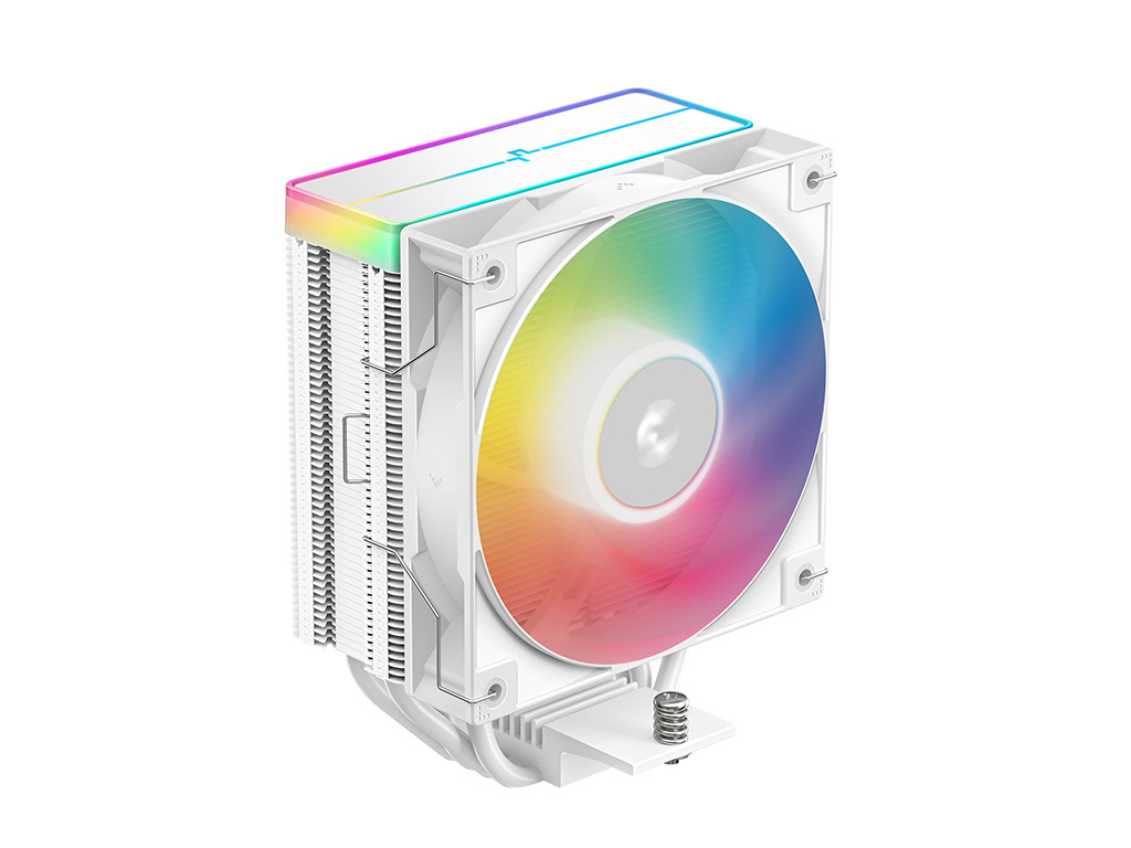 Hladilnik za procesor DeepCool AG400 WH ARGB V2, 120mm, bel - R-AG400-WHAMMN-GJD
