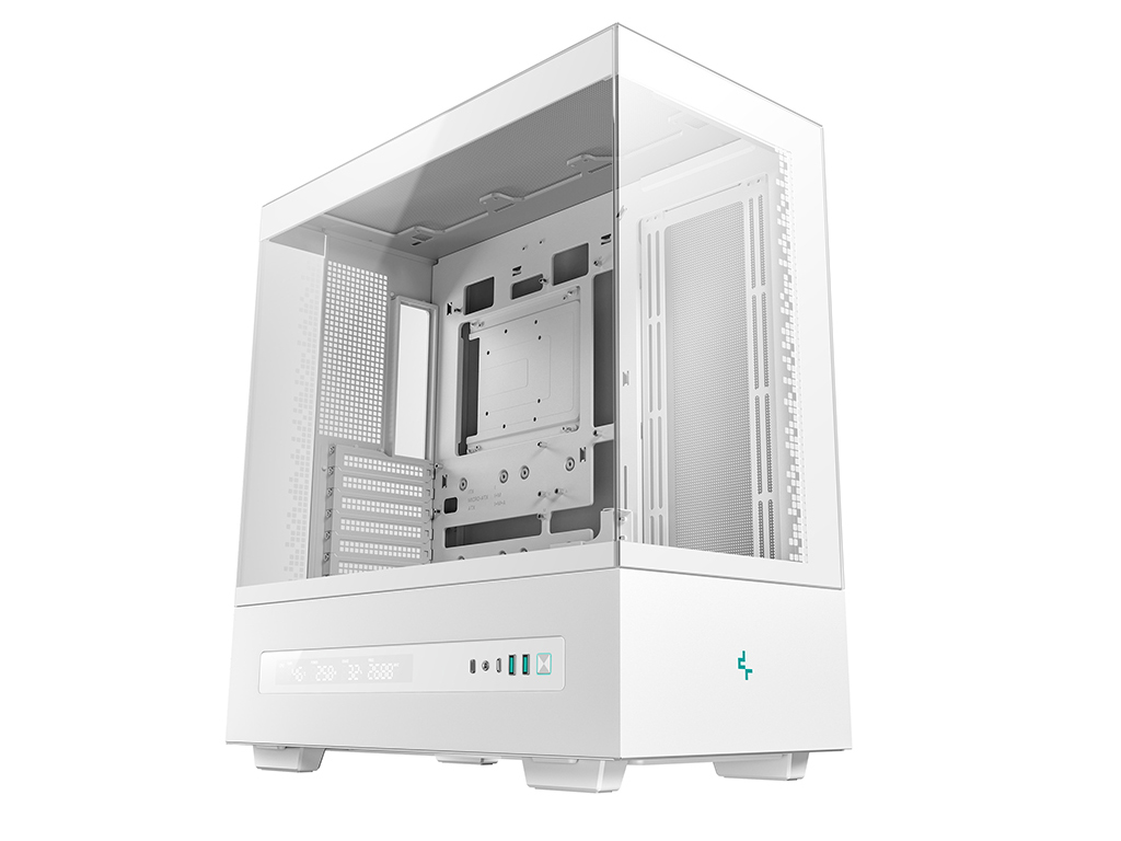 Kućište DeepCool CH690 DIGITAL, ATX, Midi-Tower, LCD, kaljeno steklo, belo - R-CH690-WHNNA0D-G-1