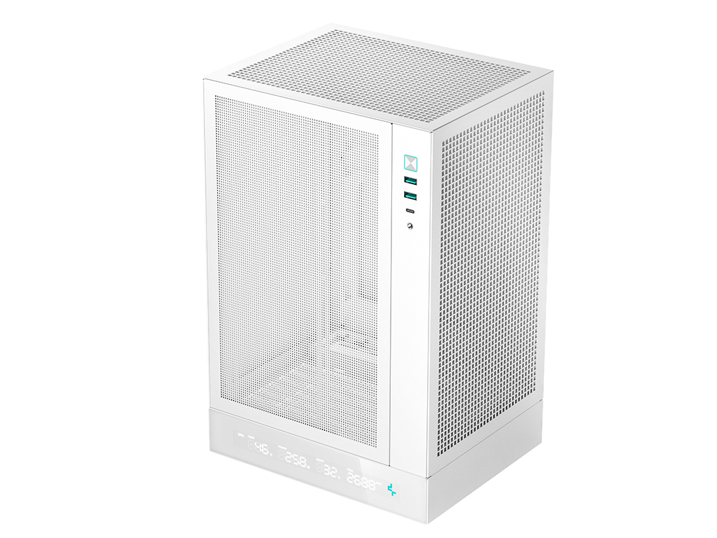 Kućište DeepCool CH170 DIGITAL WH, Mini-ITX, LCD, Belo - R-CH170-WHNPI0D-G-1