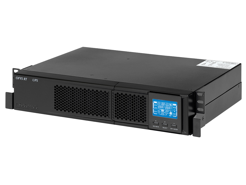 UPS SOCOMEC Ofys RT 2000VA, 1800W, On-line, sinusni izhodni signal, USB, LCD - OFYS-RT-U2000