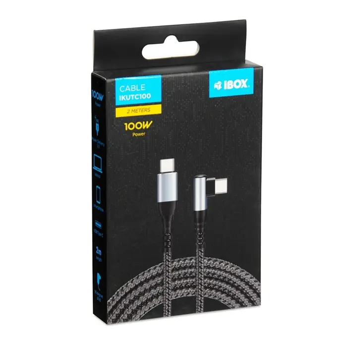 IBOX CABLE IKUTC100 USB-C PD100W 2M