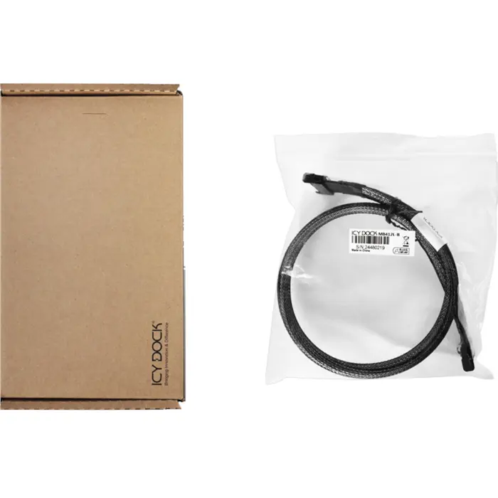 ICY BOX cable MCIO x8 SFF-TA-1016 > MCIO x8 SFF-TA-1016 black, 50cm