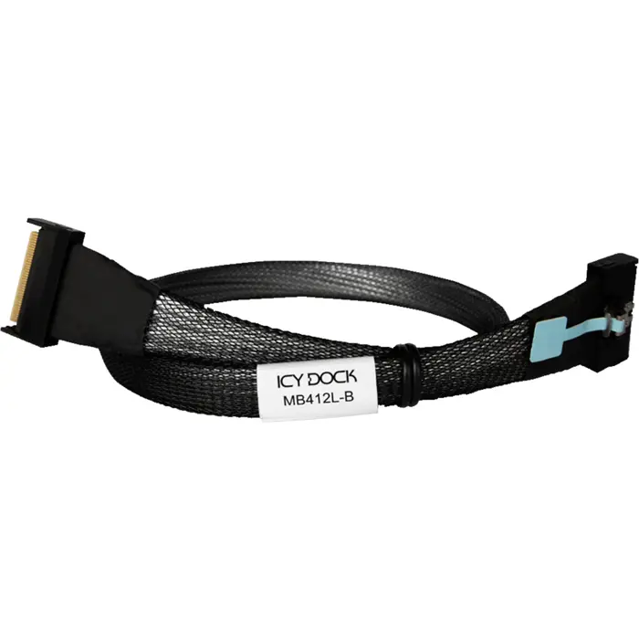 ICY BOX cable MCIO x8 SFF-TA-1016 > MCIO x8 SFF-TA-1016 black, 50cm