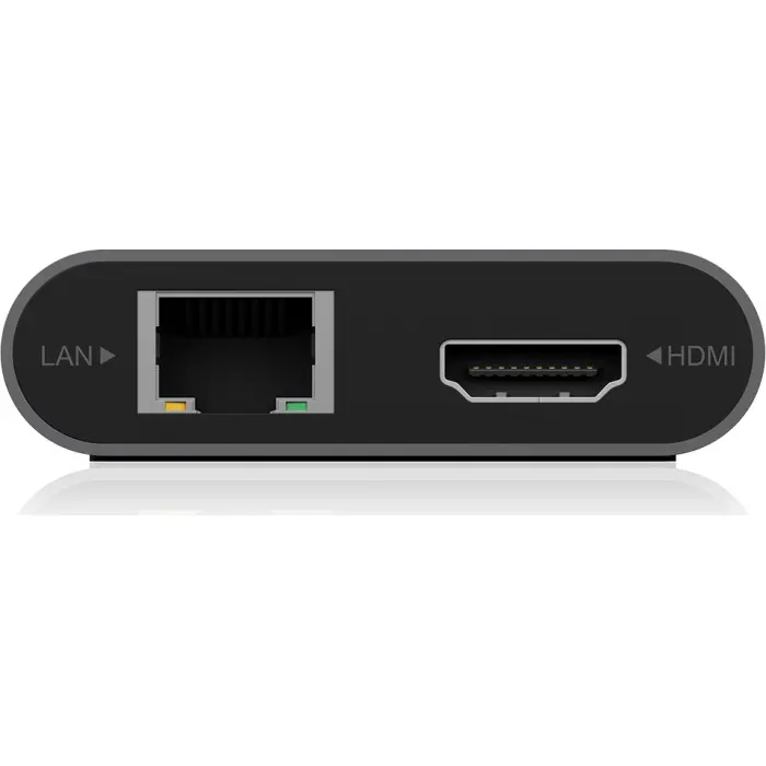 ICY BOX IB-DK4050-CPD USB 3.2 Gen 1 (3.1 Gen 1) Type-C 5000 Mbit/s Anthracite, Docking station