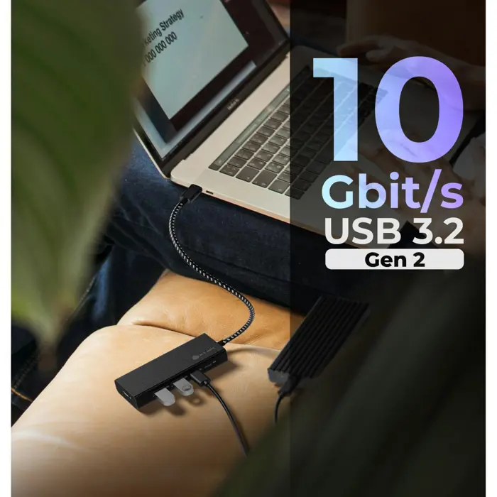 ICY BOX IB-HUB1436-CPD 4-Port USB 3.2 Gen 2, USB hub (black)