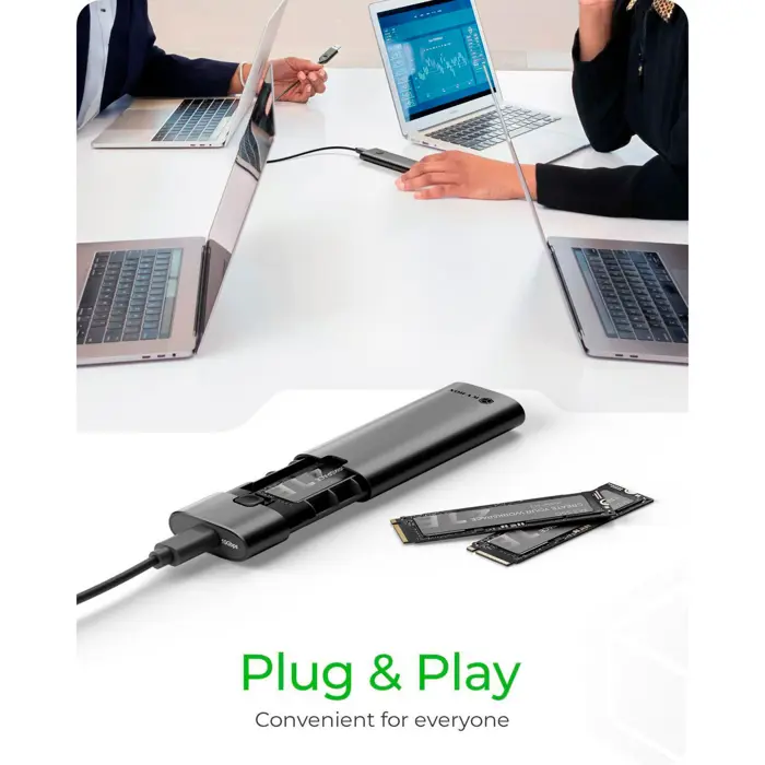 Icy Box Spade Case 1806 (black, with USB 3.2 Gen 2 Type-C)