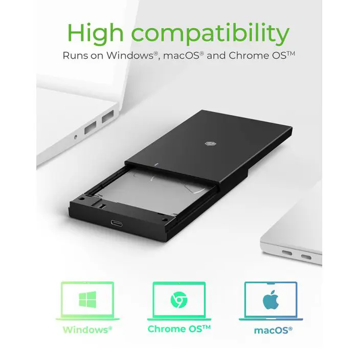 IcyBox IB-200T-C3 USB-C 3.2 ohišje za 2,5" HDD in SSD diske