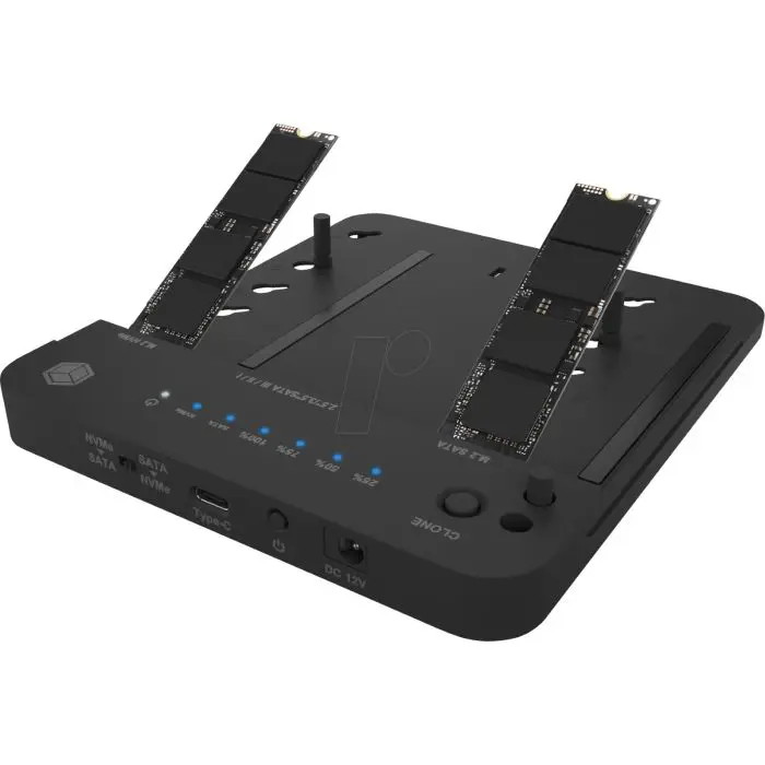 Icybox IB-2915MSCL-C31 "clone & dock" station for M.2 NVME & SATA 2.5”/3.5” SSD/HDD